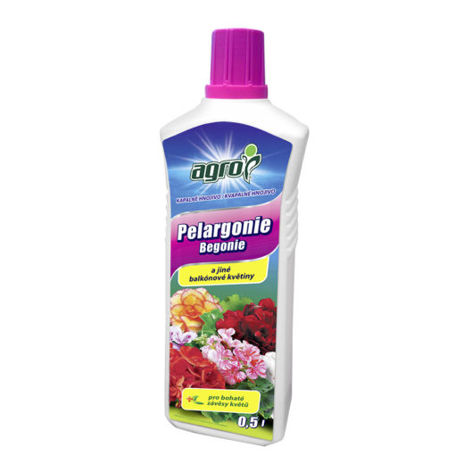 AGRO Kapalné hnojivo pro pelargonie a jiné balkónové květiny 0,5 L