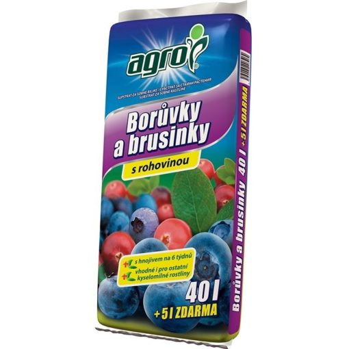 AGRO Substrát pro borůvky a brusinky 40 + 5 L ZDARMA