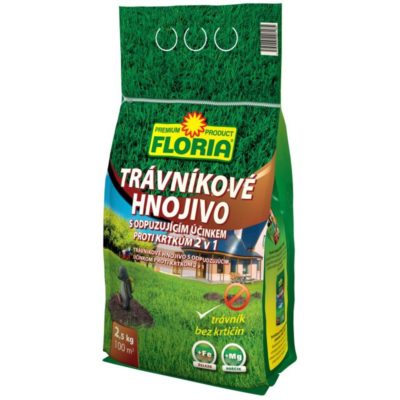 FLORIA Trávníkové hnojivo s odpuzujícími účinky na krtky 2,5 kg