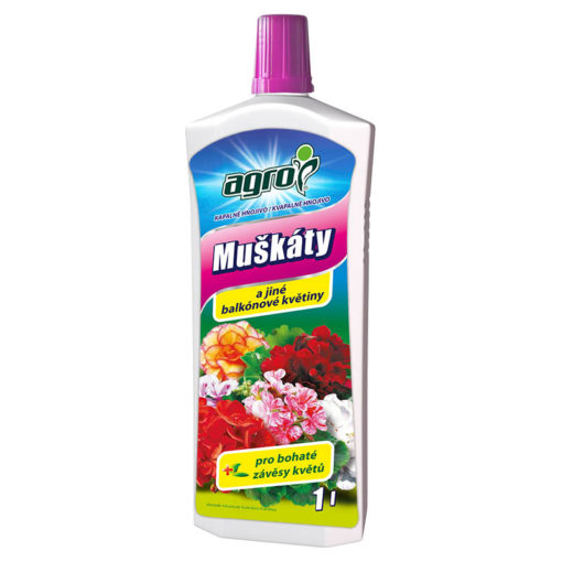 AGRO Kapalné hnojivo pro muškáty a jiné balkónové květiny 1 L