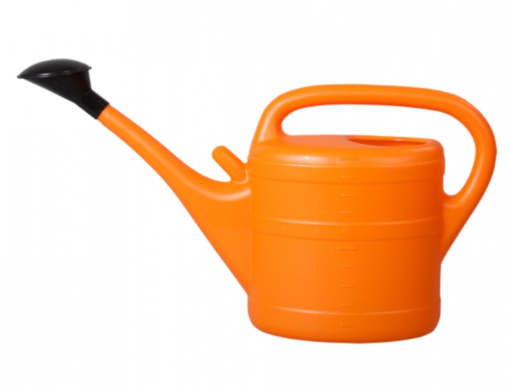 Konev s růžicí plastová oranžová 10l