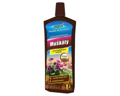 AGRO Organo-minerální kapalné hnojivo na muškáty 1 l
