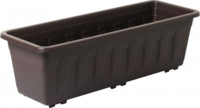 Truhlík GARDEN plastový hnědý s dezénem 50cm