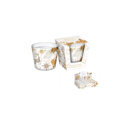 Svíčka ve skle GLAMOUR CHRISTMAS - GOLDEN GLOW 115g