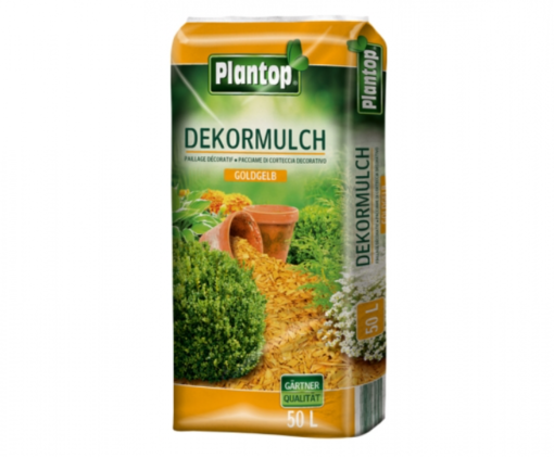 Mulč kůrový PLANTOP dekorační žlutý 50l