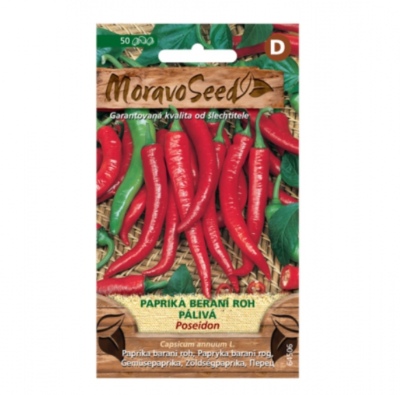 Paprika zeleninová POSEIDON, typ beraní roh, pálivá 64506