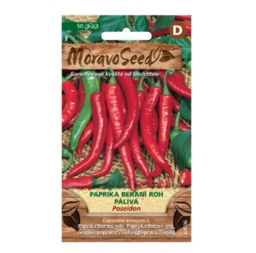 Paprika zeleninová POSEIDON, typ beraní roh, pálivá 64506