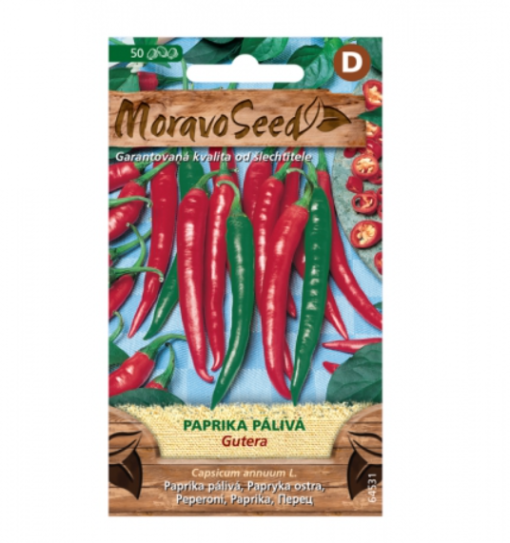 Paprika zeleninová GUTERA, pálivá, červená-zelená dostup