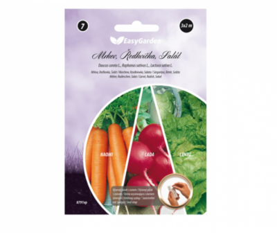 Pásek výsevný Mrkev NAOMI, Ředkvička LADA, Salát LENTO 3x2m