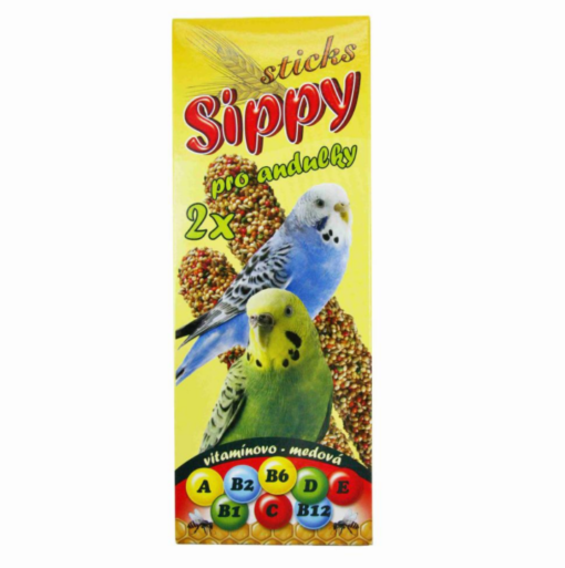 Sippy tyč pro andulky vitamínovo-medová 2ks
