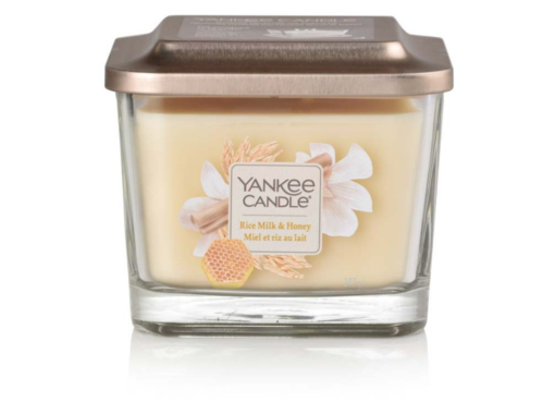 VONNÁ SVÍČKA YANKEE CANDLE ELEVATION RICE MILK & HONEY HRANATÁ STŘEDNÍ 3 KNOTY