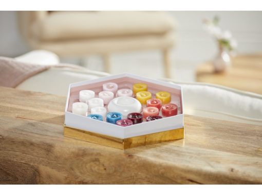 YANKEE CANDLE DÁRKOVÁ SADA 18KS ČAJOVÝCH SVÍČEK + SVÍCNU - Image 3