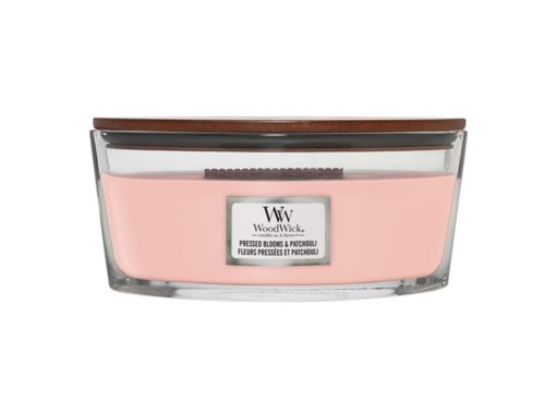 WoodWick Pressed Blooms & Patchouli svíčka loď