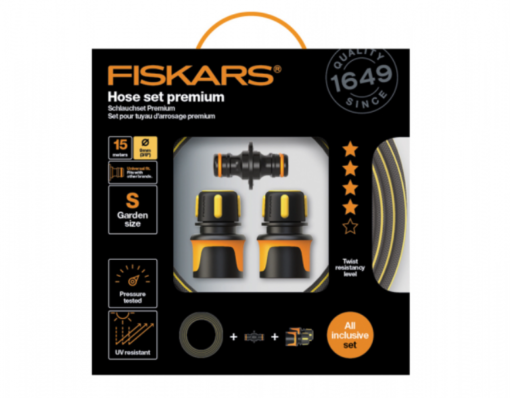 Sada FISKARS PREMIUM hadice 19mm 3/4 15m + spojky 1027101