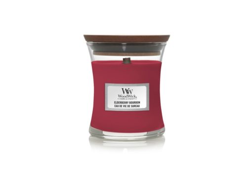 Woodwick Elderberry Bourbon svíčka malá