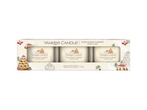 YANKEE CANDLE SADA VOTIVNÍ SVÍČEK PLNĚNÝCH VE SKLE SPUN SUGAR FLURRIES