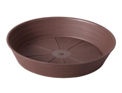 Podmiska pod květník PRIMAVERA plastová hnědá d10cm
