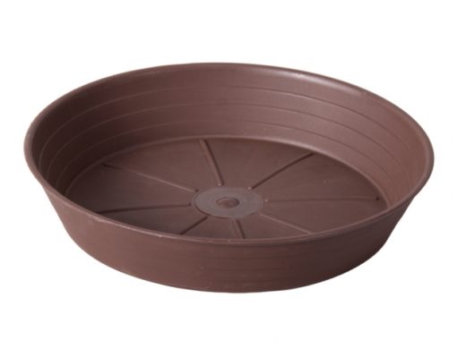 Podmiska pod květník PRIMAVERA plastová hnědá d10cm