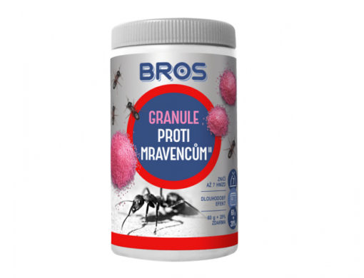 Insekticid BROS granule proti mravencům 60g + 20% ZDARMA