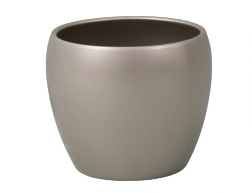 Obal na květník LUNA ISLAND METALIKA zlato-střibr.bronz.keramický d8x6cm