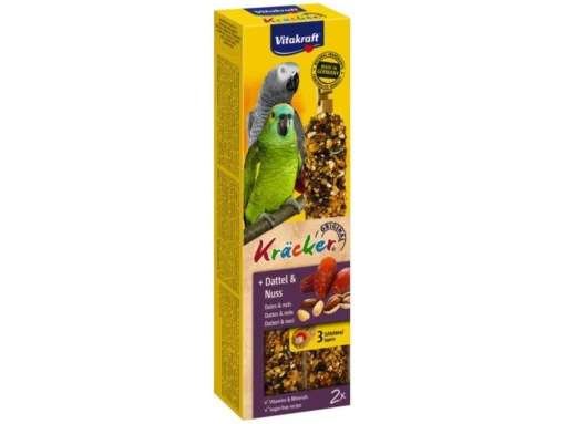 Kracker velký papoušek datle + ořechy 2ks