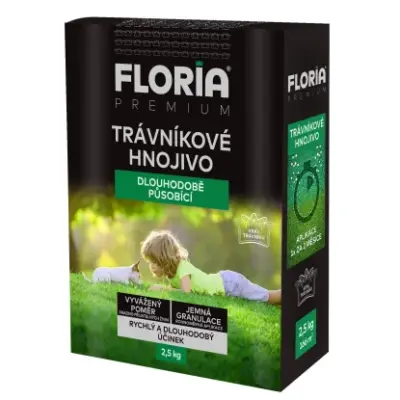 Floria PREMIUM trávníkové hnojivo dlouhodobě působící 2,5kg