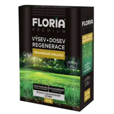 Floria PREMIUM trávníkové hnojivo výsevy,dosevy,regenerace 2,5kg