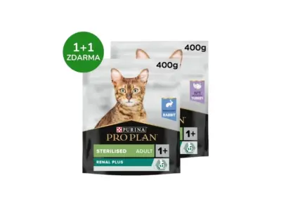 Pro Plan sterilizovaná kočka - krůta 400g+ králík 400g