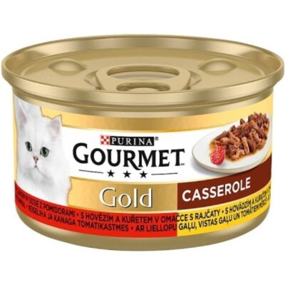 GOURMET G. 85g Hovězí a kuře s rajč. omáčkou